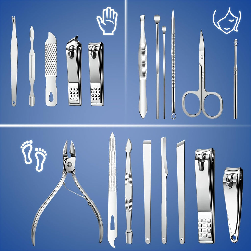 Ensemble de manucure - 19 en 1 Professional Clippers Pédicure Kit