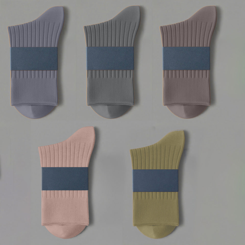 Chaussettes d'affaires en coton à double manche pour hommes avec des propriétés absorbantes et désodorisantes