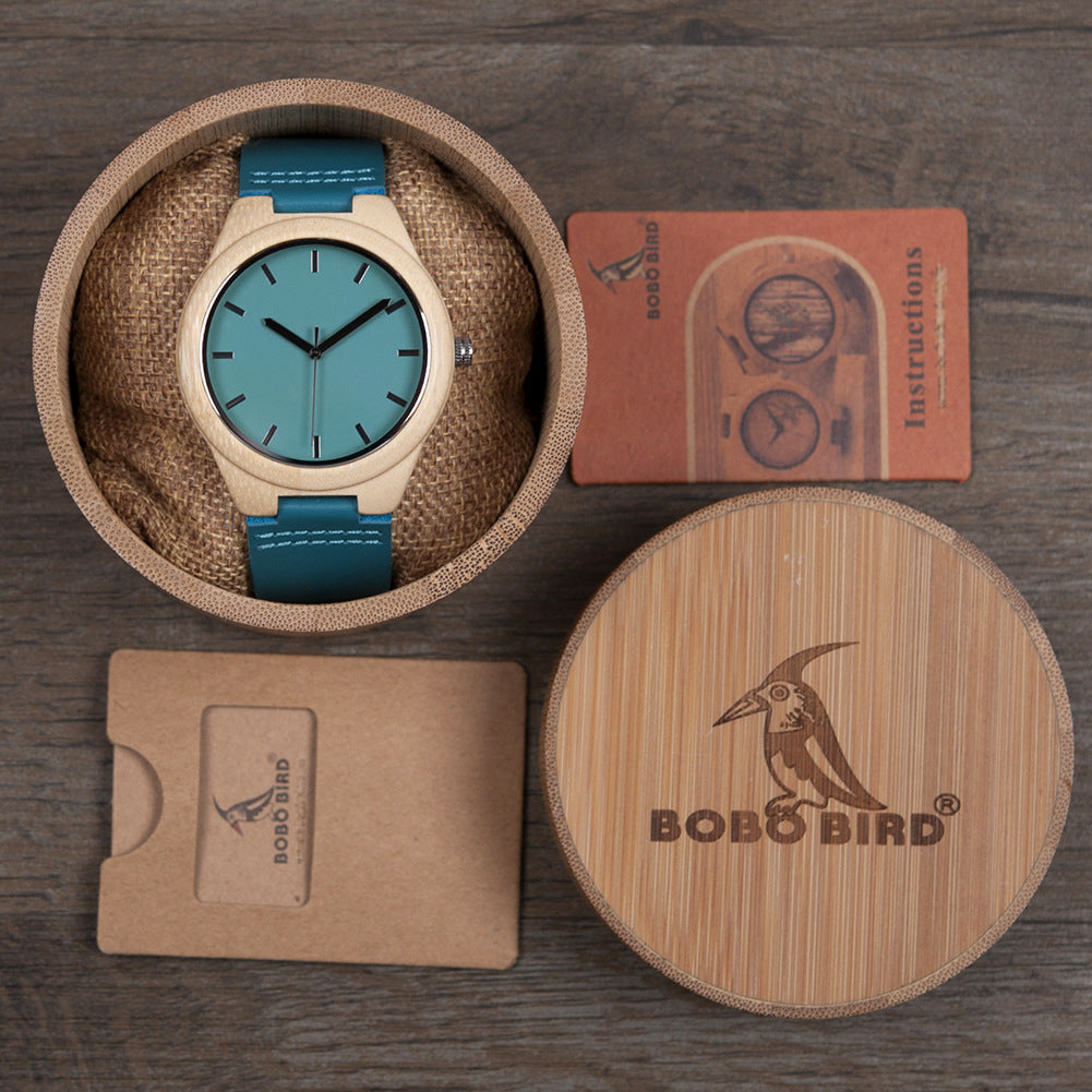 Montre Quartz en bois classique F20