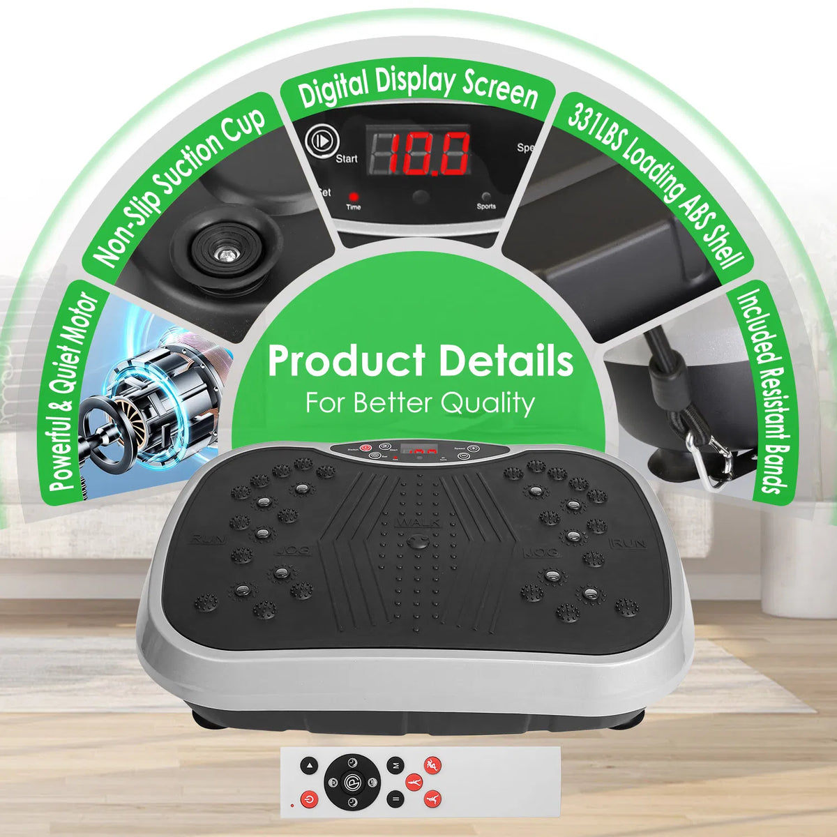 Accueil Utiliser la plateforme d'exercice de vibration pour le drainage lymphatique et le soulagement de la douleur musculaire