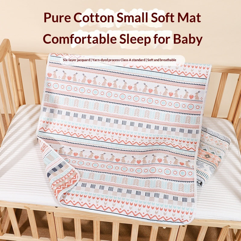 Six-Layer Gauze Soft Cooling Mat Pure Cotton Convient aux mamans et aux bébés