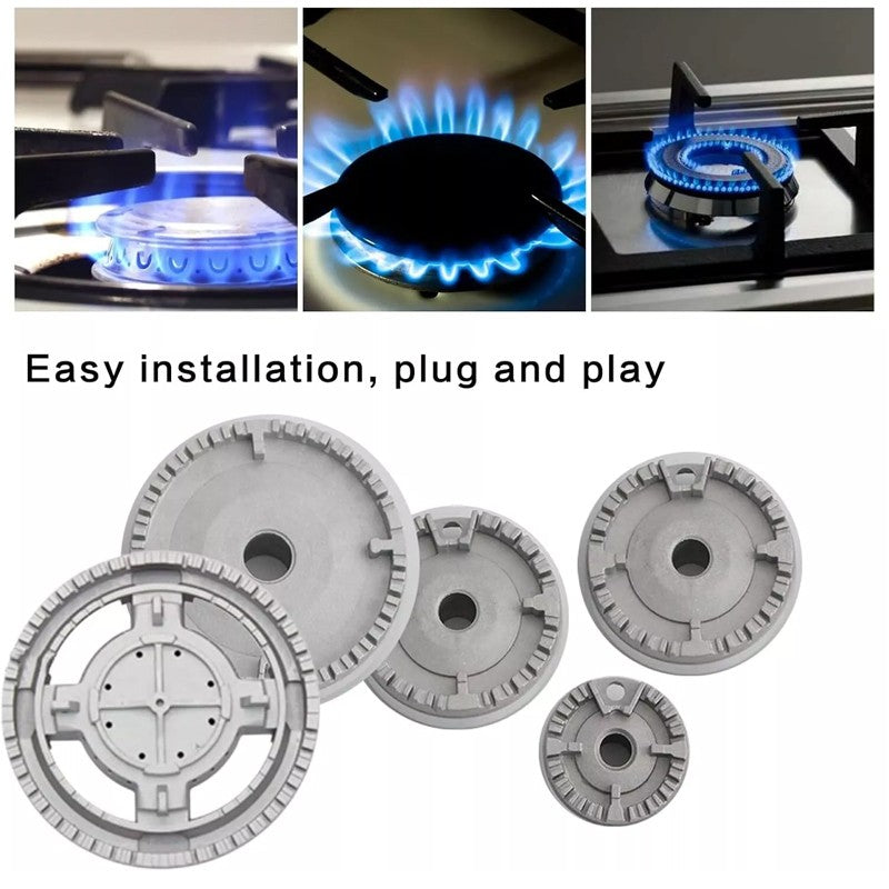 5Pcs Set Cooker Oven Gas Hob Rapid Burner Caps Crown Ring Tops Kit Couverture de flamme