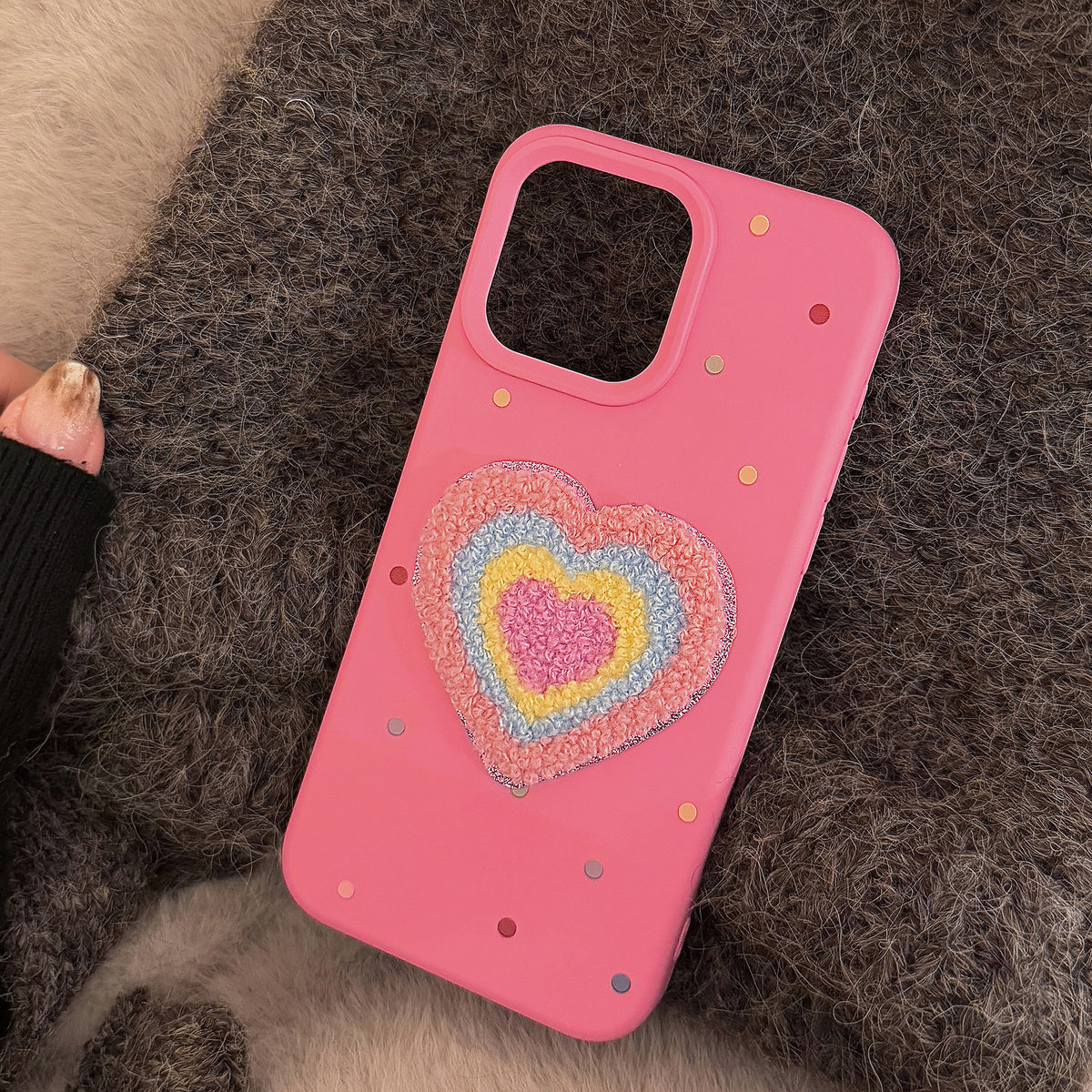 Coeur coloré Bracelet Soft Silicone Phone Case