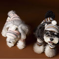 Accessoires pour animaux Chapeau de boule en fourrure rayée