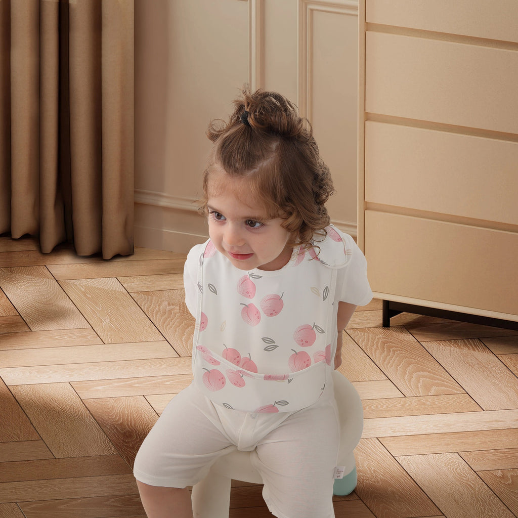 Nettoyant étanche de fermeture de snap Bib mangeant serviette de salive bille d'enfant