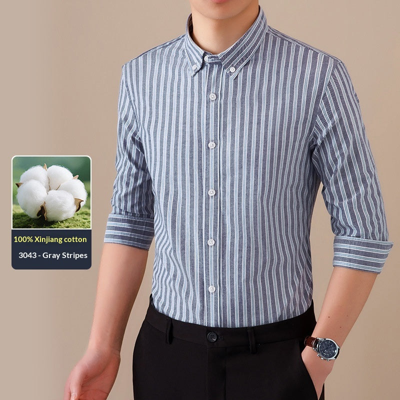 Homme Mode coton Casual respirant chemise
