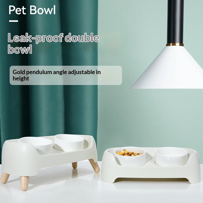 Ceramic Cat Bowl Pet Boire et nourrir Double Bowl