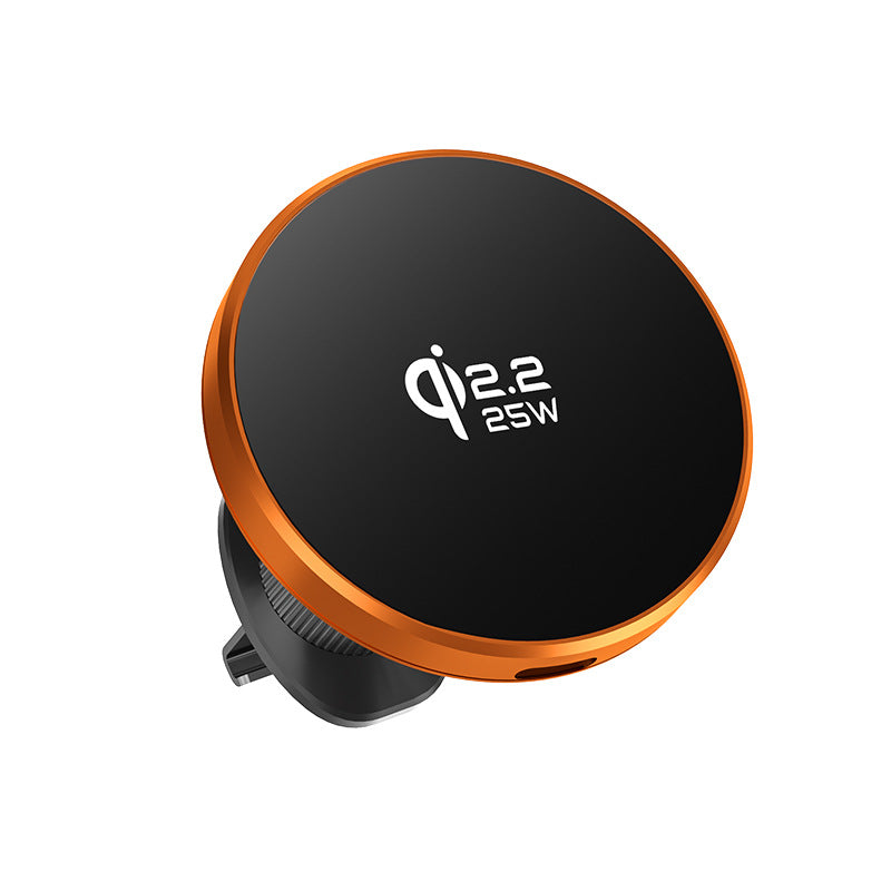 Support de téléphone sans fil magnétique métallique monté sur voiture