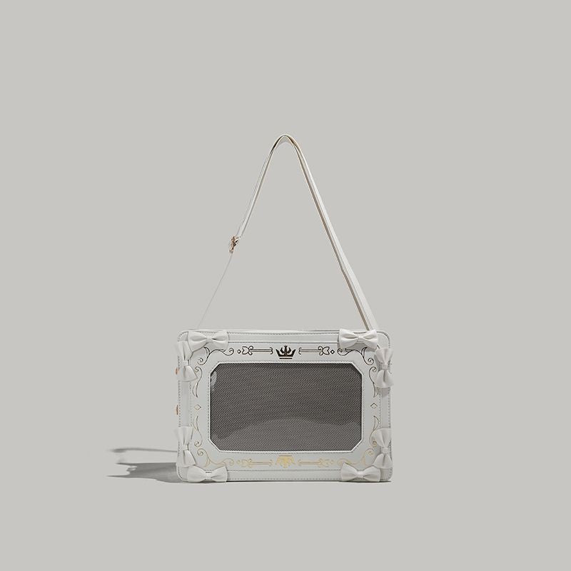 Sac transdermique monoplace Retro Transparent Petit sac carré