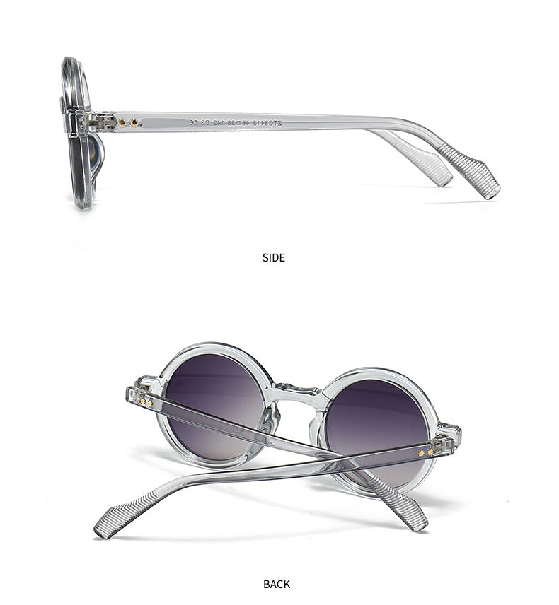 Lunettes de soleil européennes et américaines Retro Artistic Charm Style INS Lunettes de soleil rondes