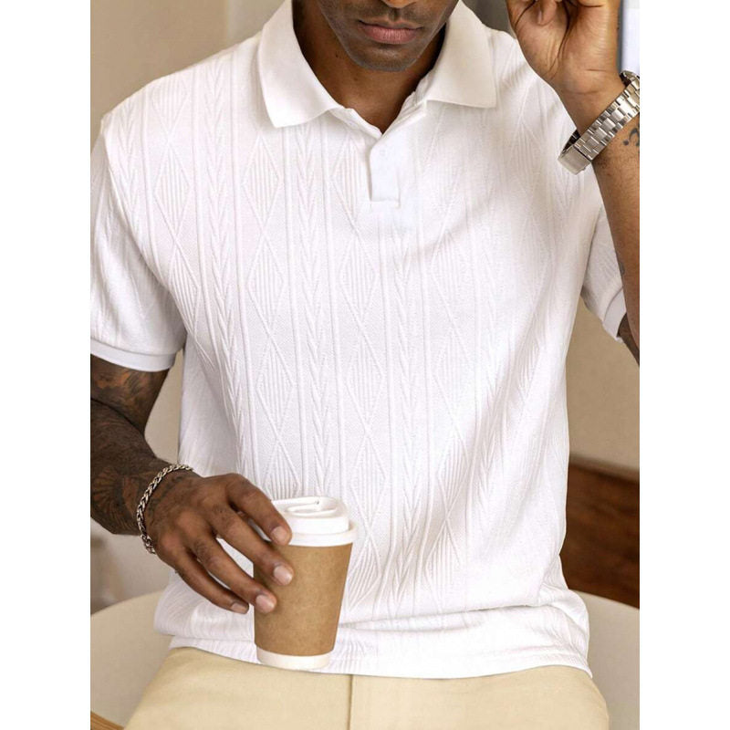 Chemise décontractée tendance Jacquard pour homme