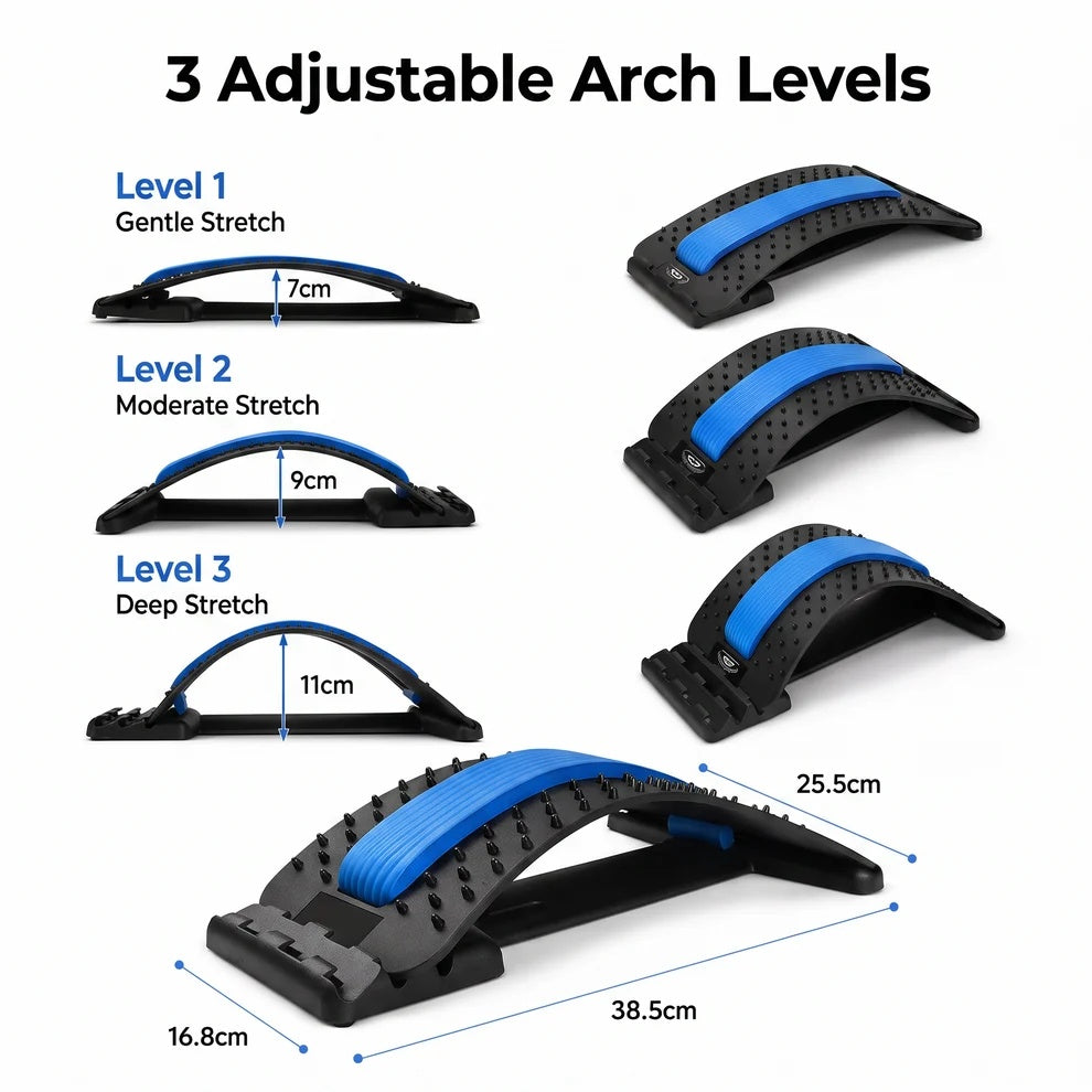 3 Niveau réglable Dos Portable et Lower Back Stretcher