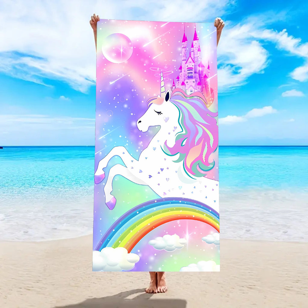 Serviette de bain de plage Microfibre à séchage rapide Velvet double face