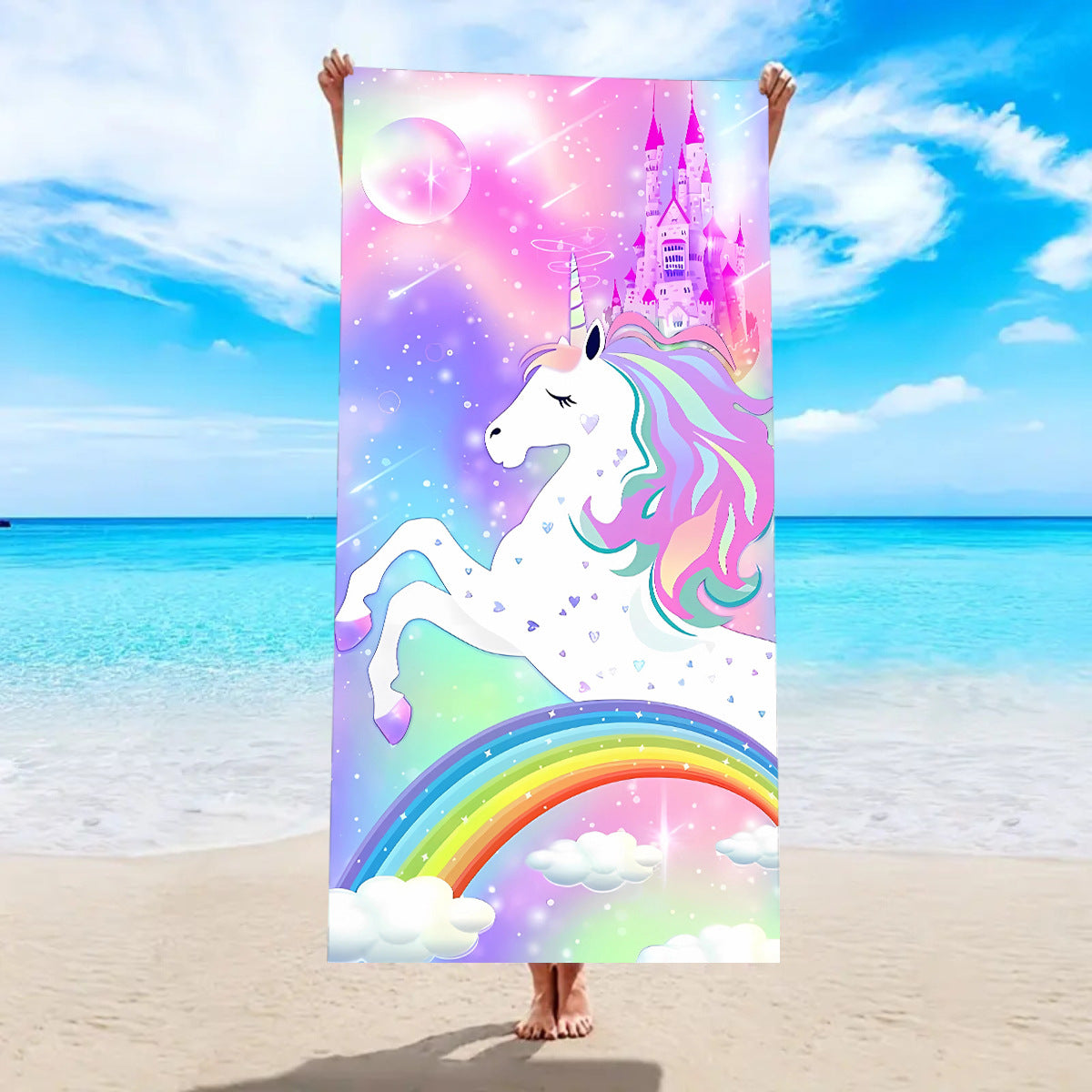 Serviette de bain de plage Microfibre à séchage rapide Velvet double face