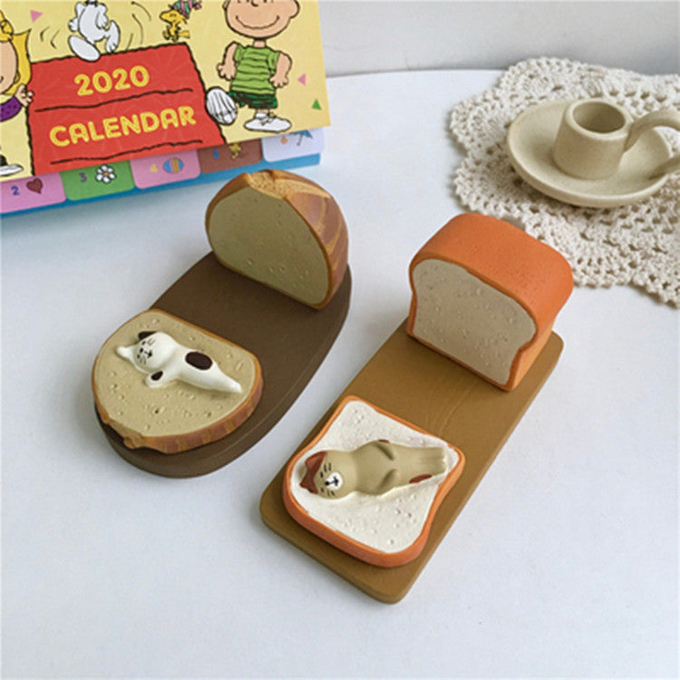 Sac à Toast Cat Couple Petit cadeau Résine synthétique Support de téléphone portable