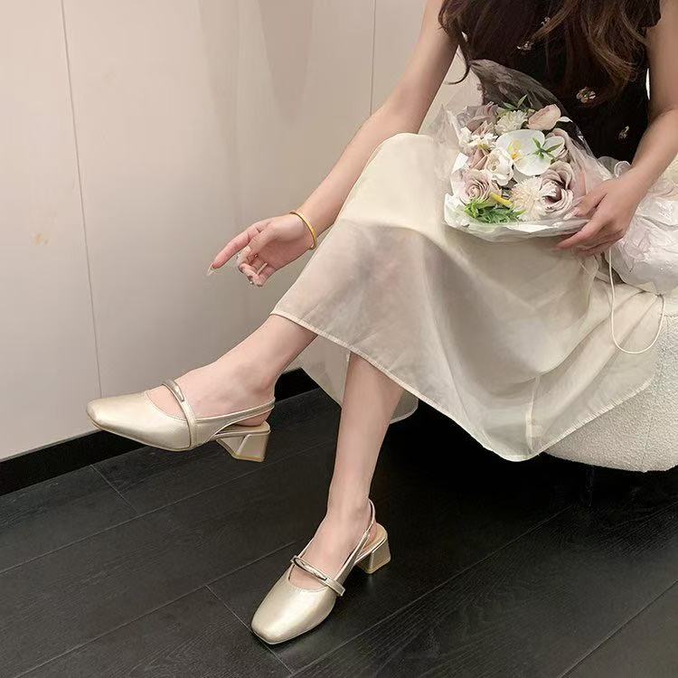 Femmes Fashion Square Toe talons hauts