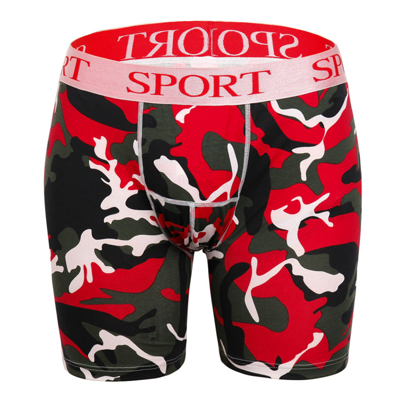 Sous-vêtements en coton pour hommes Camouflage Running Fitness Sports