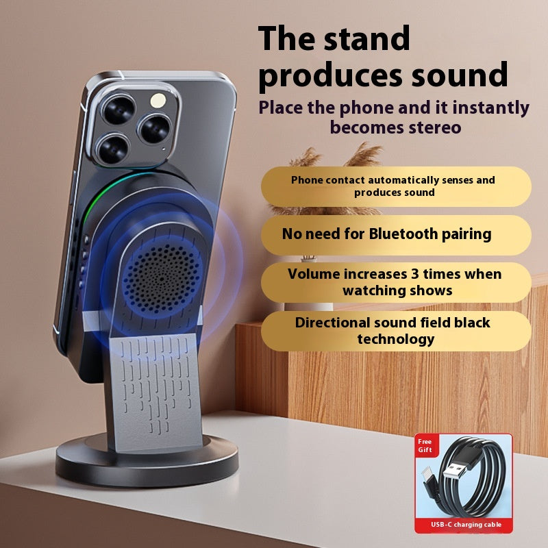 Bracket de haut-parleur Bluetooth à induction sans fil multifonctions