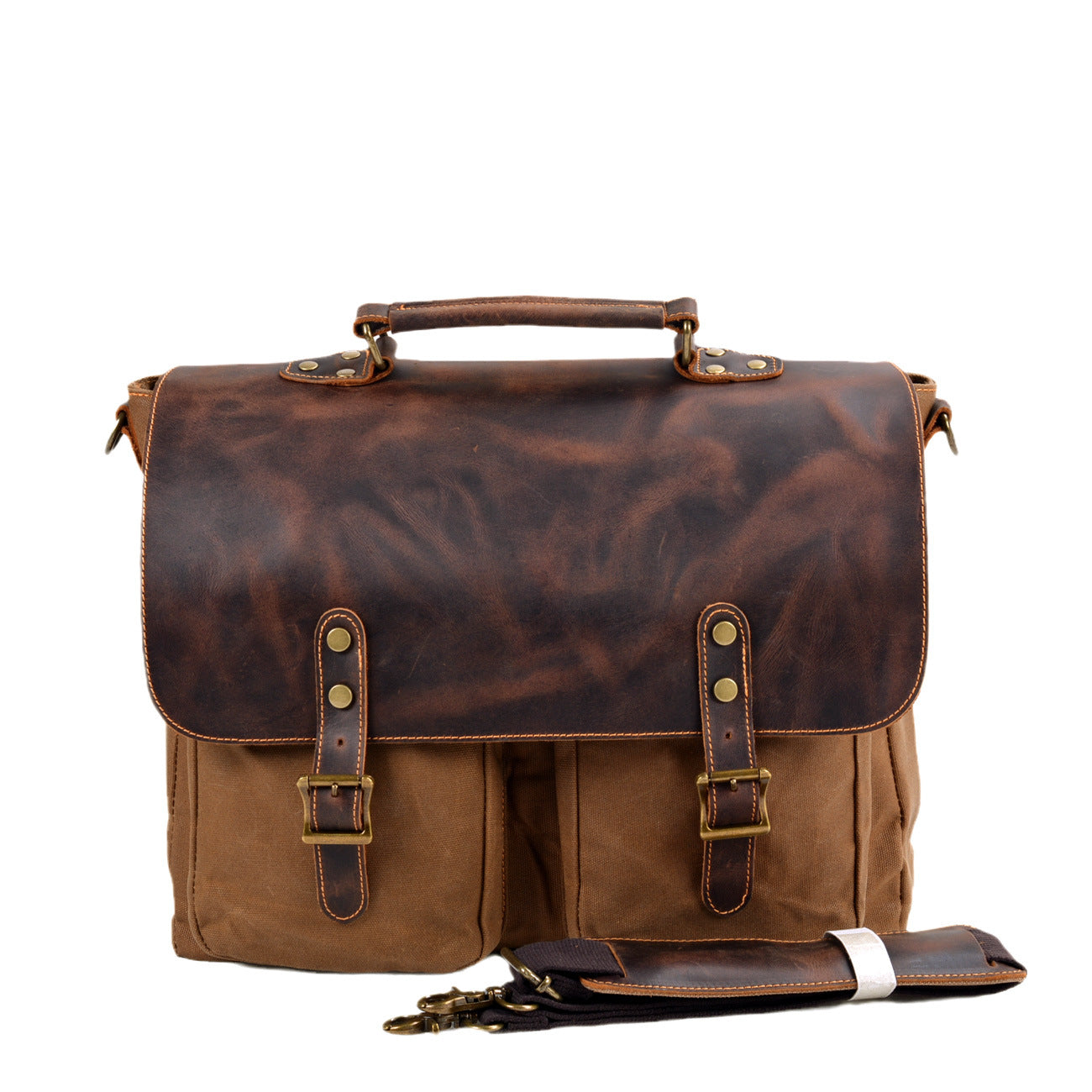Sac à main imperméable à toile pointure en cuir
