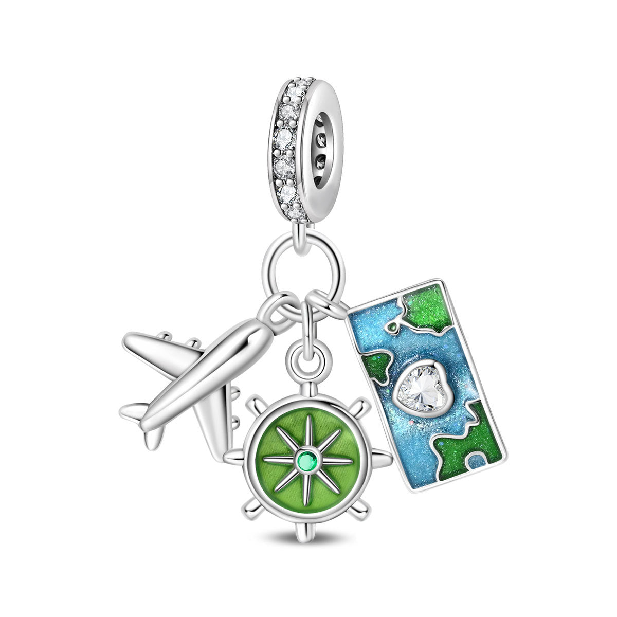 Valise d'avion World Travel Bricolage pendentif perles Accessoires