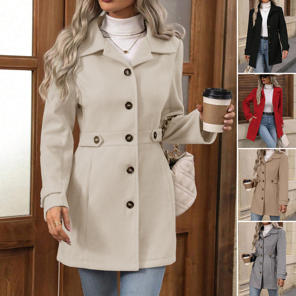 Manteau de laine mi-longueur