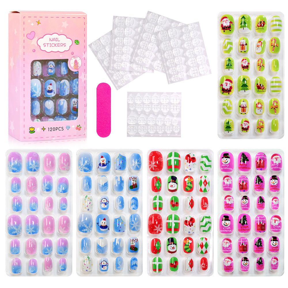 Set d'art à ongles pour enfants de style océan-océan de 120 pièces
