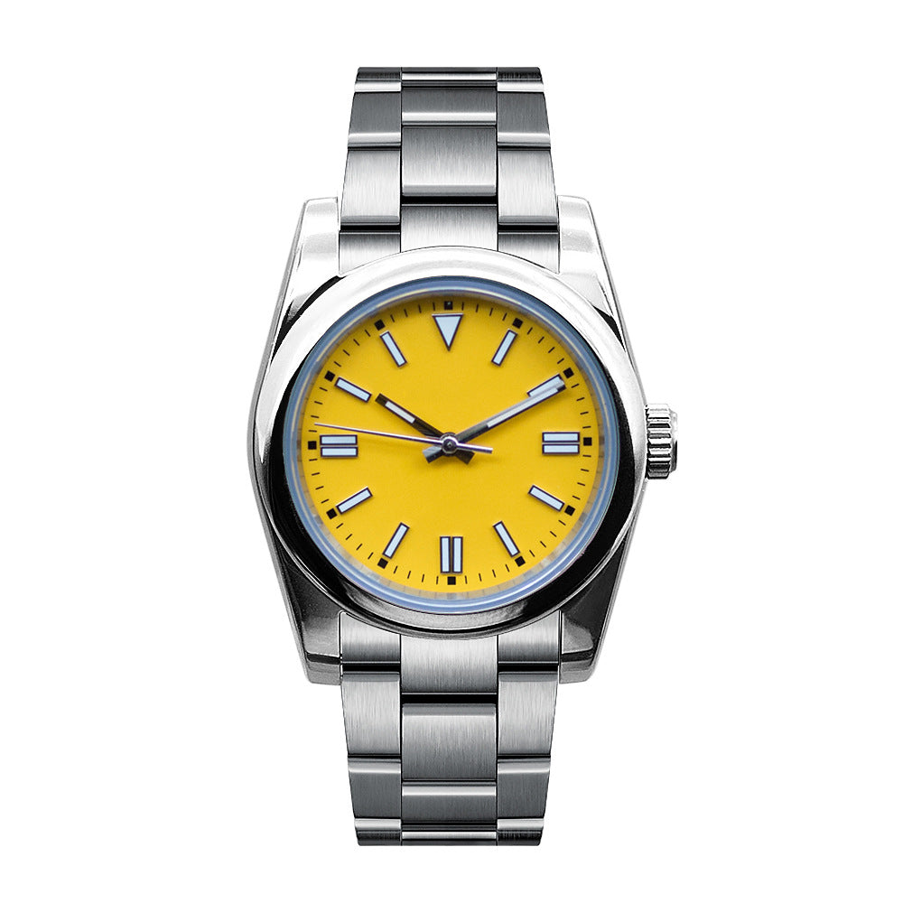 Montre mécanique automatique étanche 5ATM en acier inoxydable pour homme
