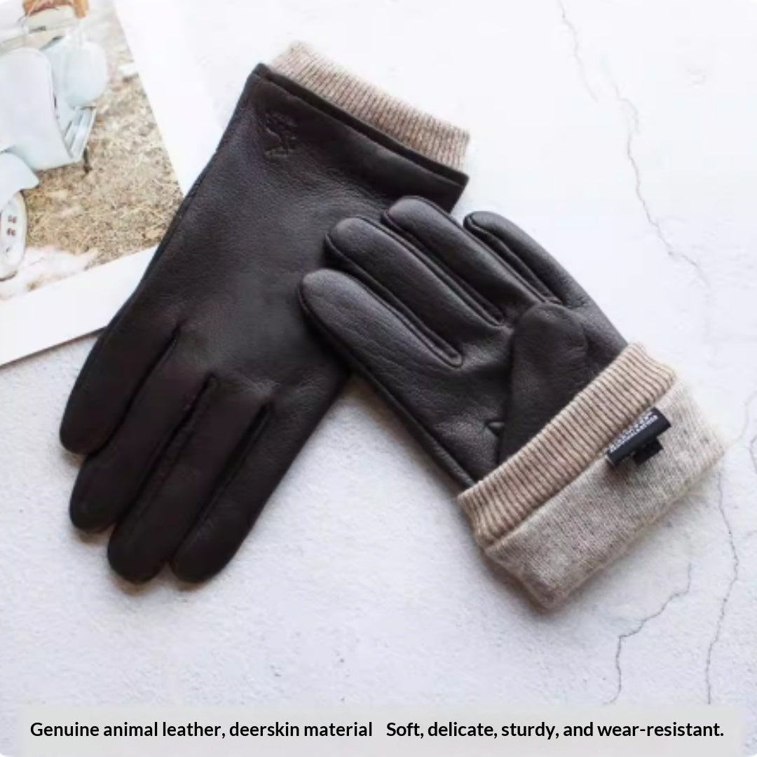 Gants en cuir véritable pour hommes