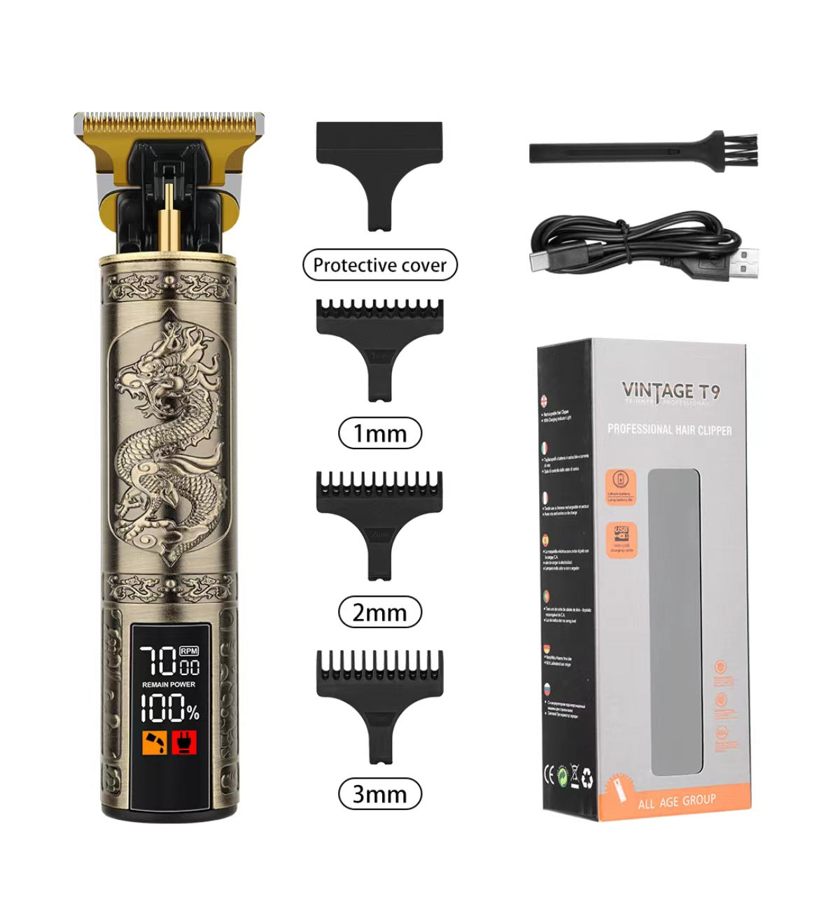 Clipper pour cheveux avec écran LCD