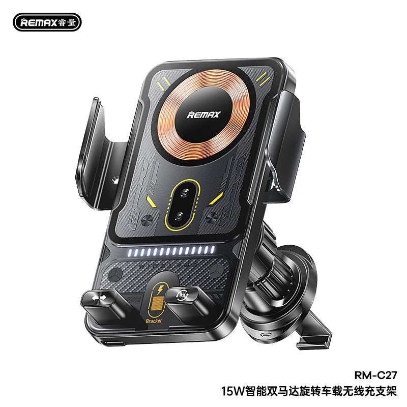 Support de téléphone de voiture avec chargeur magnétique sans fil prend en charge la charge rapide