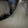 Starry Sky Sparkling Veil Tête de mariée double-layer