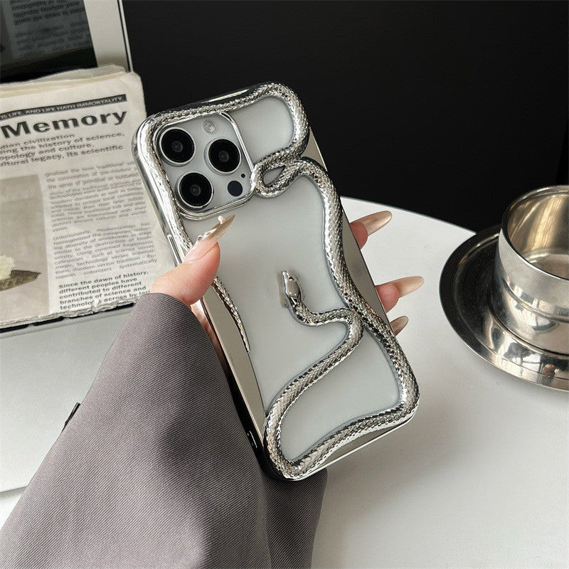 Clapet de téléphone à serpents brillants plaqués