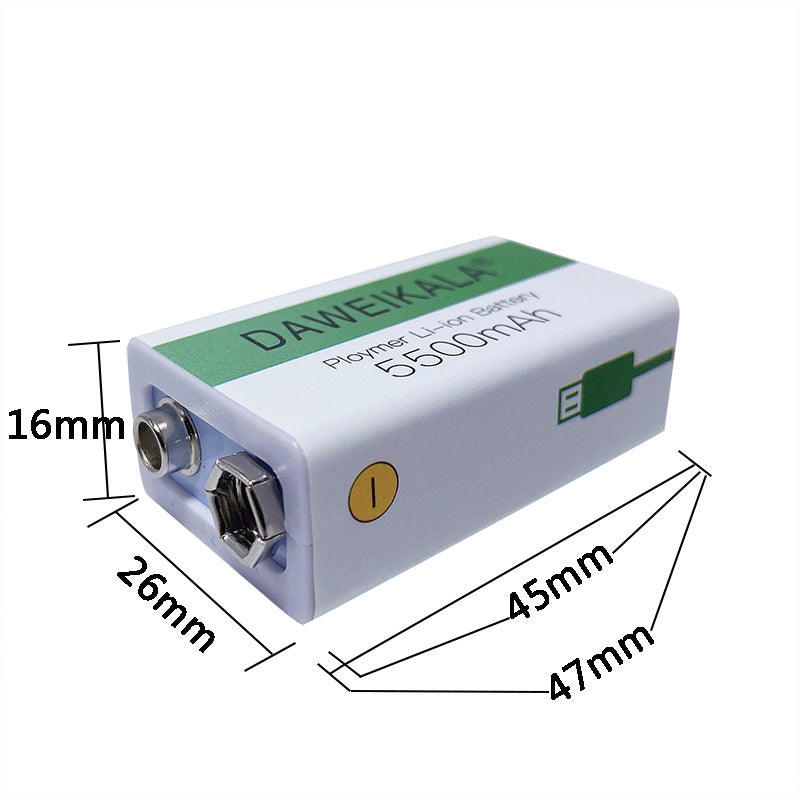 Batterie Lithium-ion rechargeable multimètre 9V