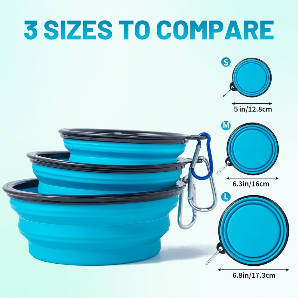 Bol collapsible avec couvercles
