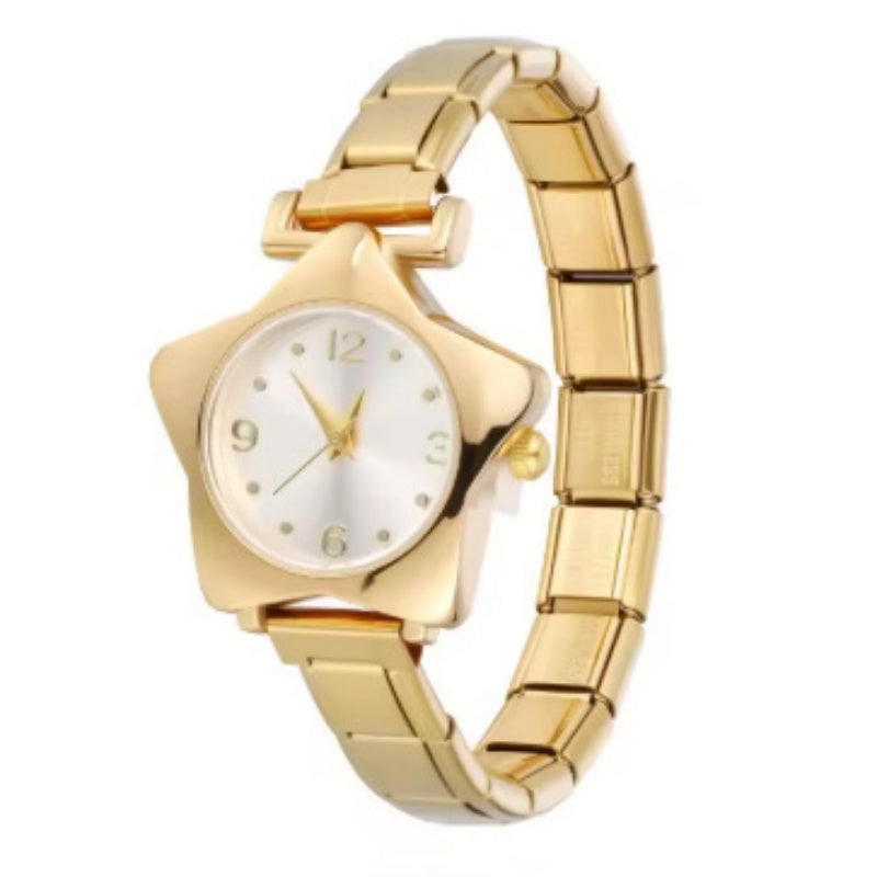Bracelet de montre en acier inoxydable cinq étoiles coloré