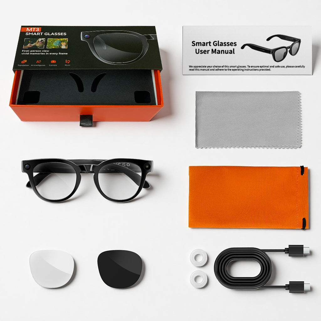 MT3 Lunettes intelligentes 8 mégapixels avec capture de photos