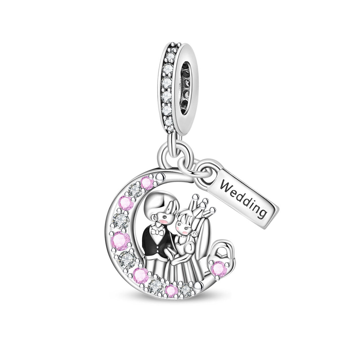 Pendentif romantique et bracelet perlé