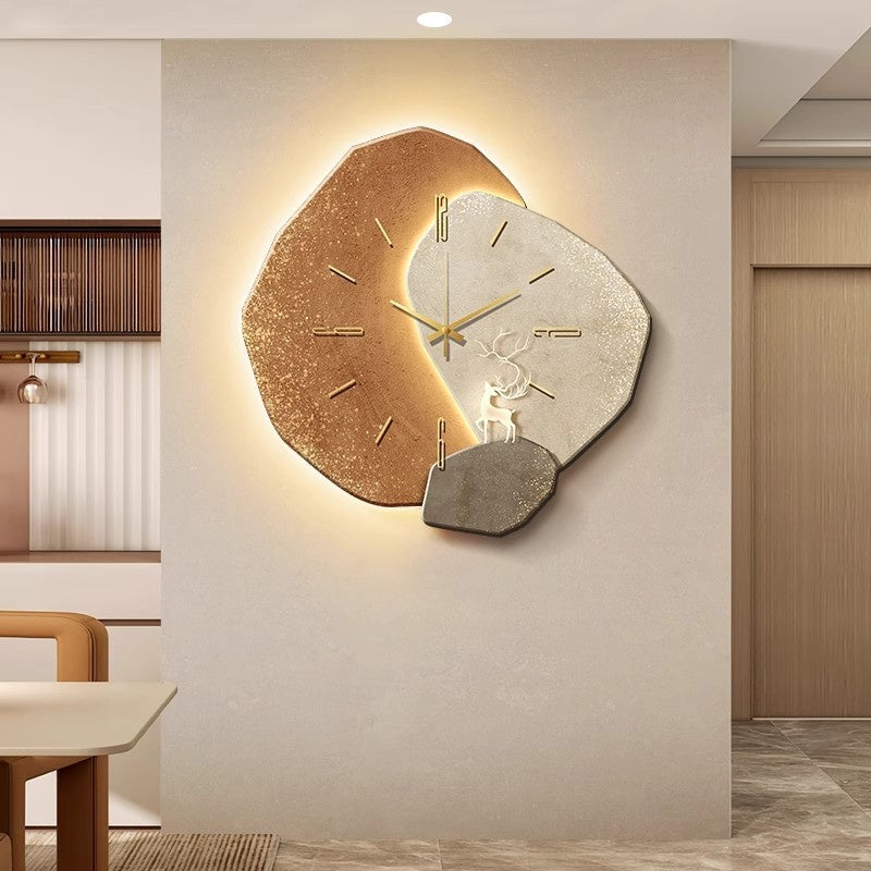 Lucky Stone Restaurant Horloge Murale Horloge