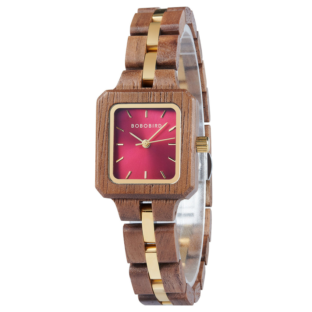 Montres en bois pour femmes à trois couleurs