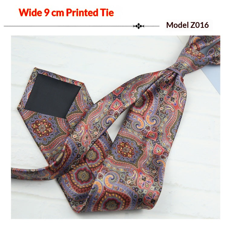 Tie vintage imprimé casual