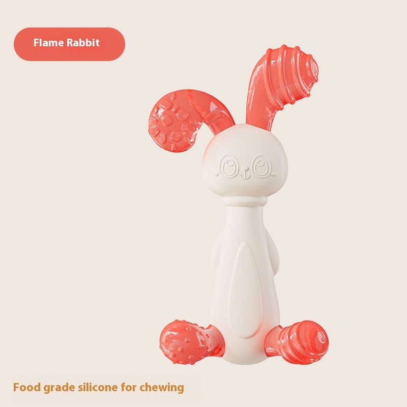 Silicone Lapin Teether Infant Molar Rod Dentition bébé Empêcher l'artéfact de la main