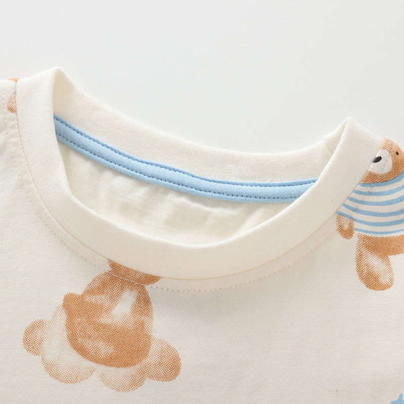 Garçons T-Shirt rond à deux pièces T-Shirt pour enfants