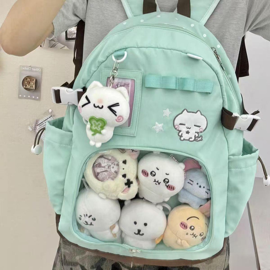 Fil de broderie mignon Kitten Pain Layer Sac à dos