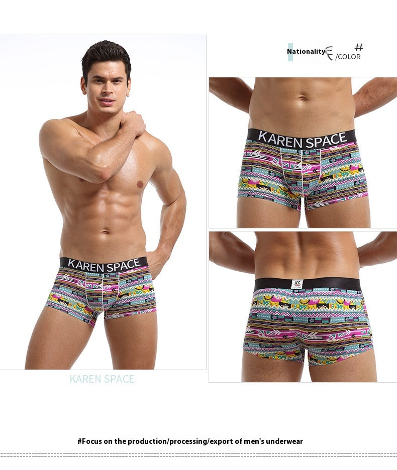 Boxers de mode en soie glacée imprimés