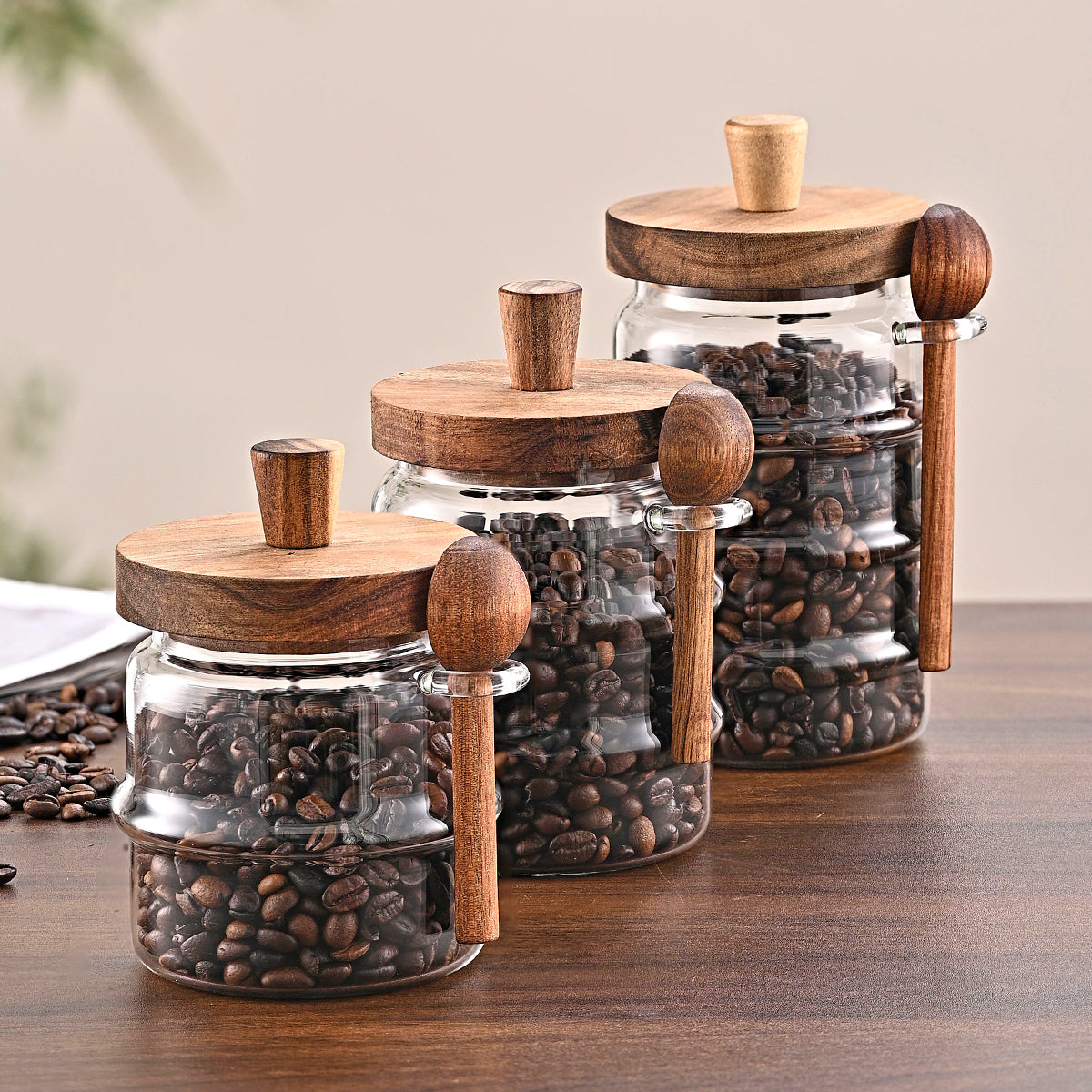 1 Pcs 18,5 Pots de café en verre OZ avec cuillères