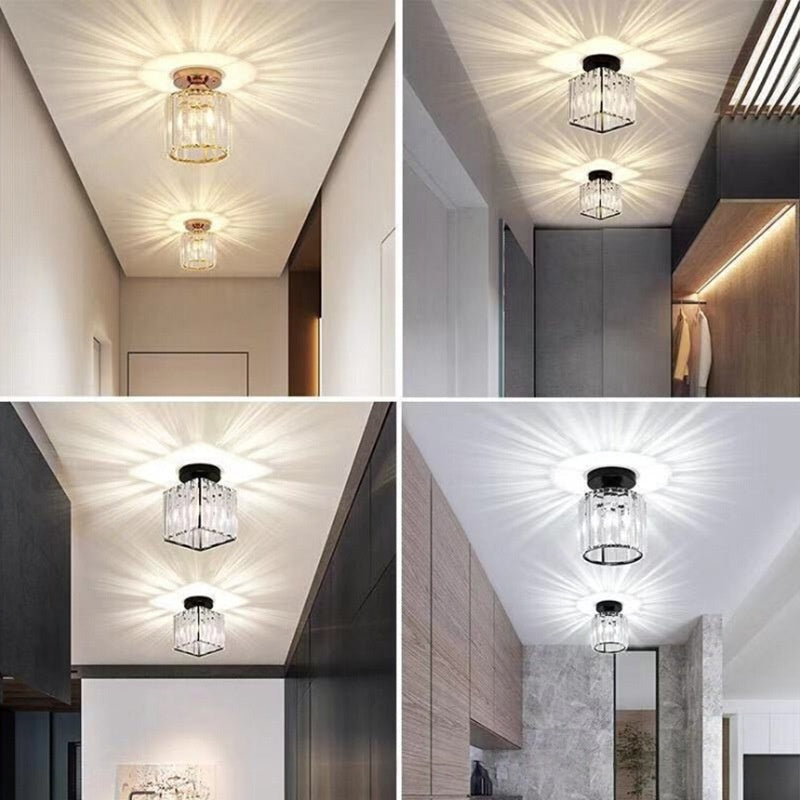 Creative personnalisé cristal plafond lumière Hallway lumière Balcon Flush Mount lumière