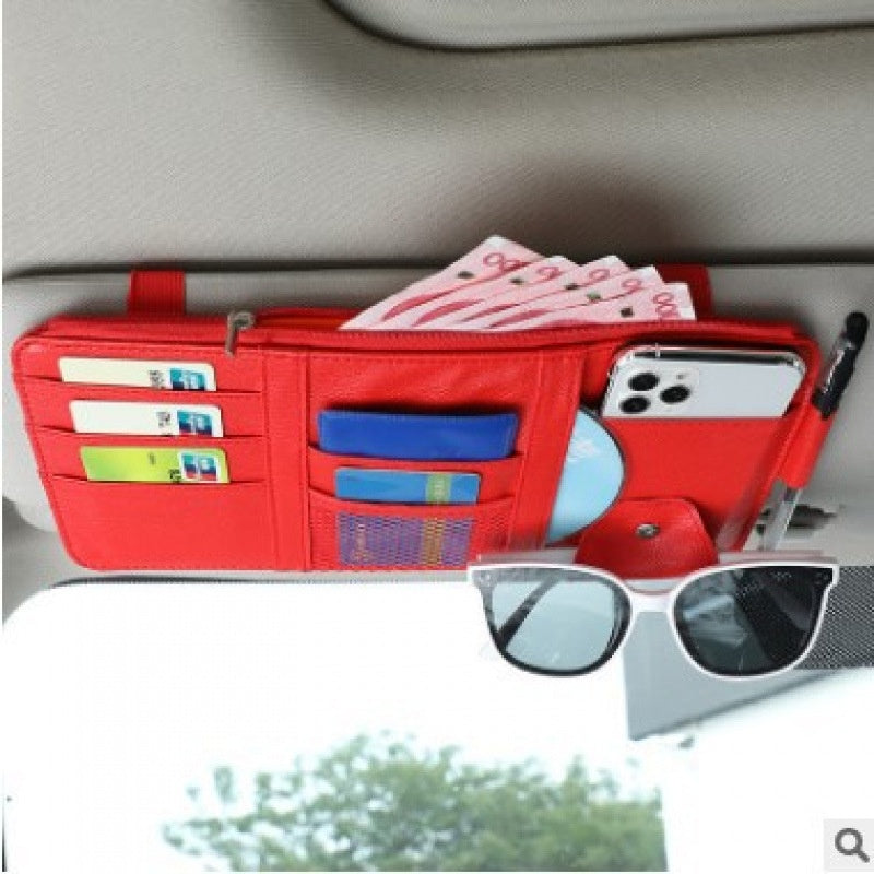 Zippered voiture carte d'affaires et porte-vitres