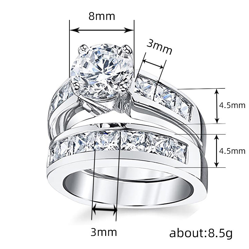 Anneaux de couple façonnables en diamant