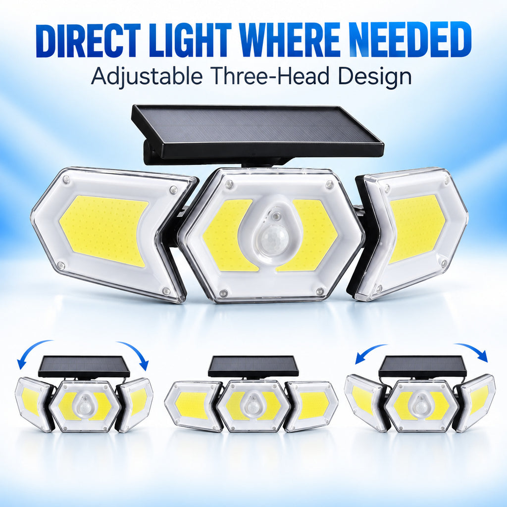 Capteur de mouvement rechargeable solaire COB LED lampe de travail 1200mAh pour auto W774B Batterie