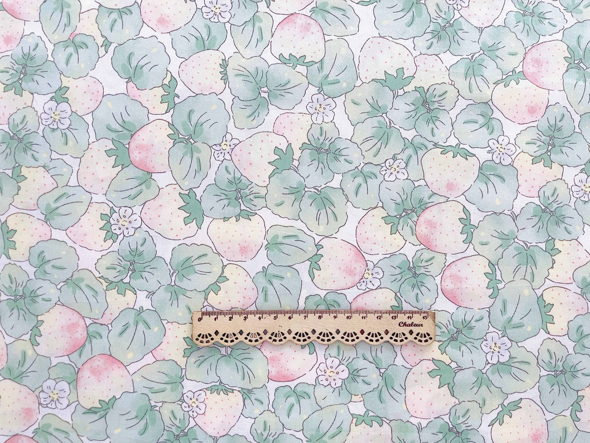 Tissu d'impression en coton de fraise